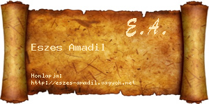 Eszes Amadil névjegykártya